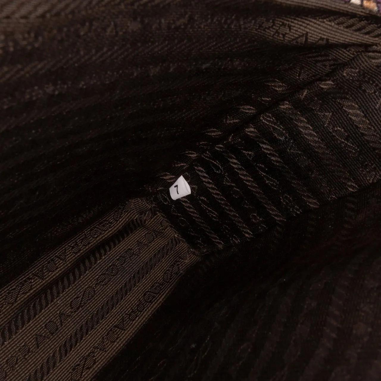 Thumbnail - Prada Hobo Bags - Canvas Geometric Shoulder Bag - Gr. unisize - in Braun - für Damen