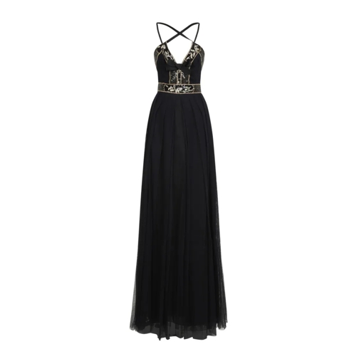 Giambattista Valli  Black Silk Long Dress Black