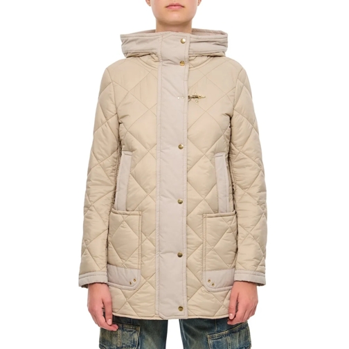 Fay Hooded Padded Parka White Parka-Mäntel