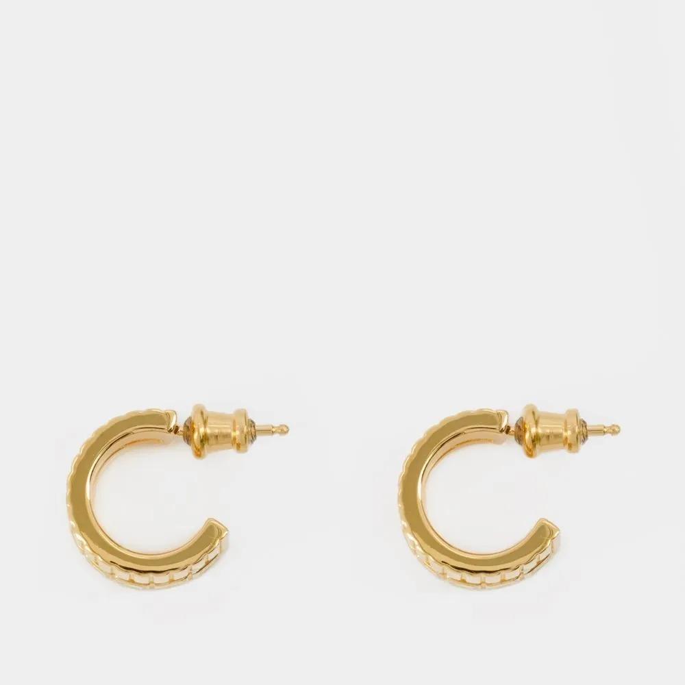 Ivi Mini Slot Earring - Egg Shell - Or Gold | Oorsteker