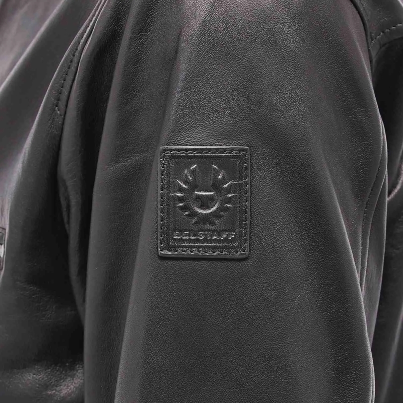 Belstaff Übergangsjacke Bikerjacke aus Leder Schwarz(Image 6)