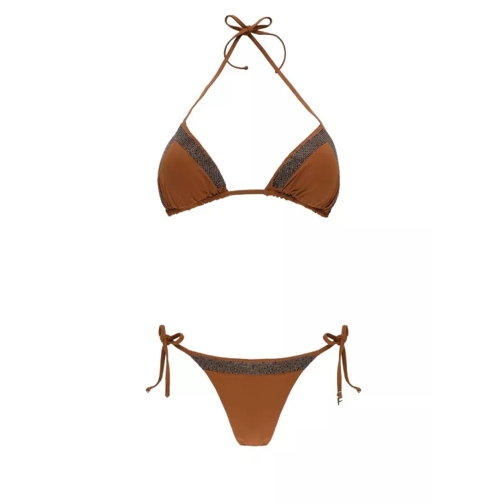 Fisico Triangle Top Brown Bikini Brown 