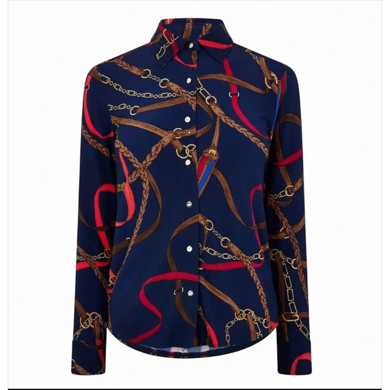 Polo Ralph Lauren Overhemd Jersey Shirt With Print Black