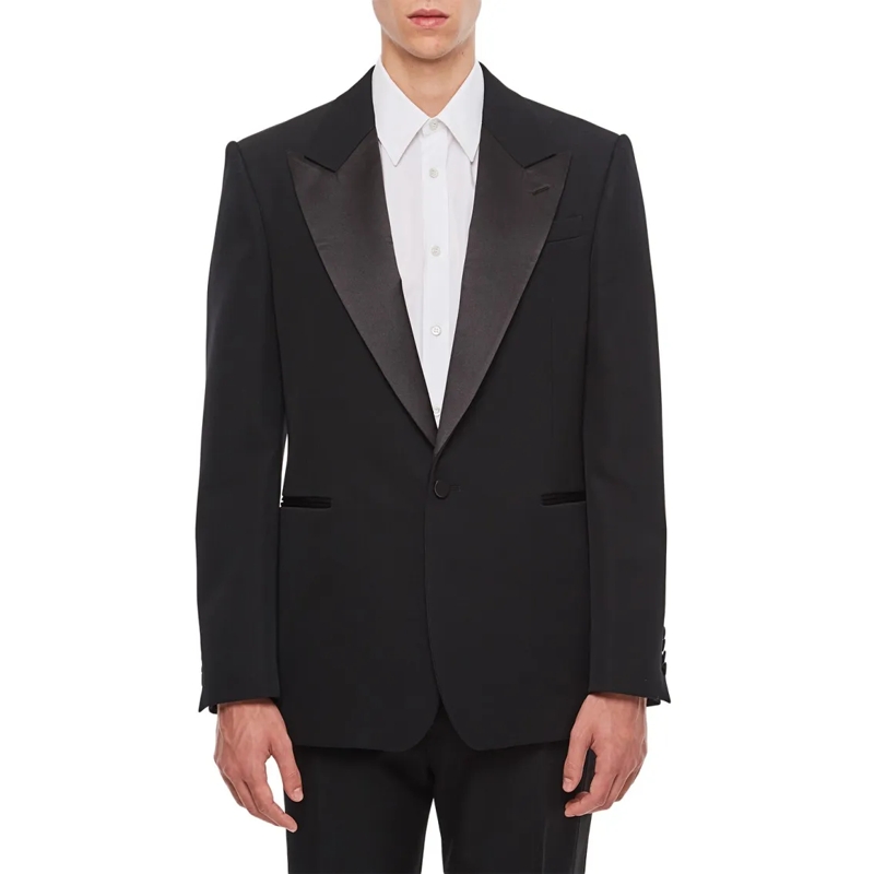 Alexander McQueen Blazer Tuxedo Jacket Black