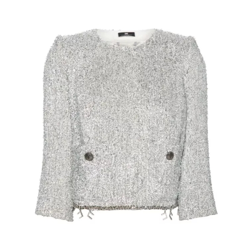 Elisabetta Franchi Tweed Jacket Grey 