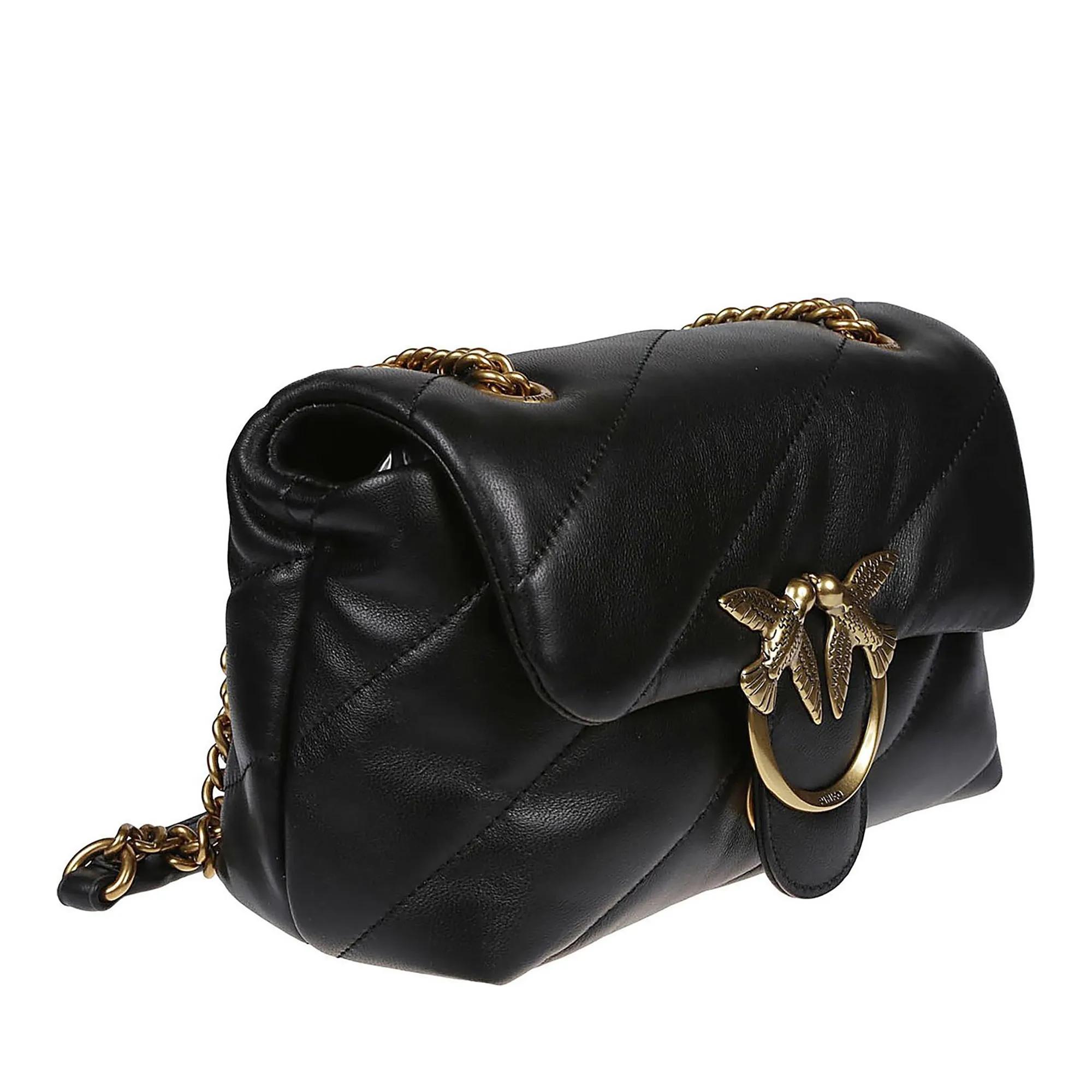 Pinko Crossbody bags Love Mini Puff Maxi Quilt Bag Black in zwart