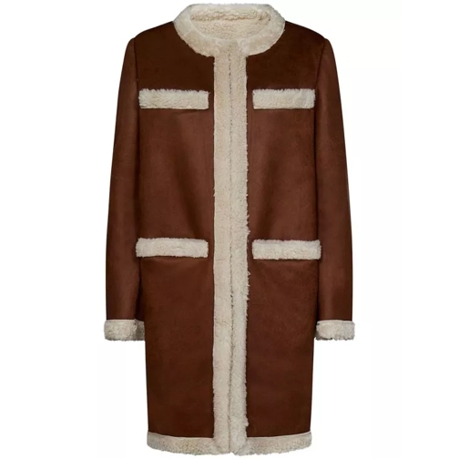 Dsquared2 Eco-Shearling Lining Brown Coats Brown 