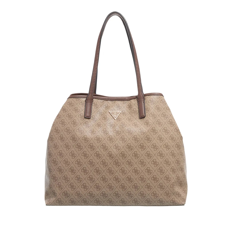 Guess Shopper Victtoria Large 2 In 1 Tote Latte Logo/Brown