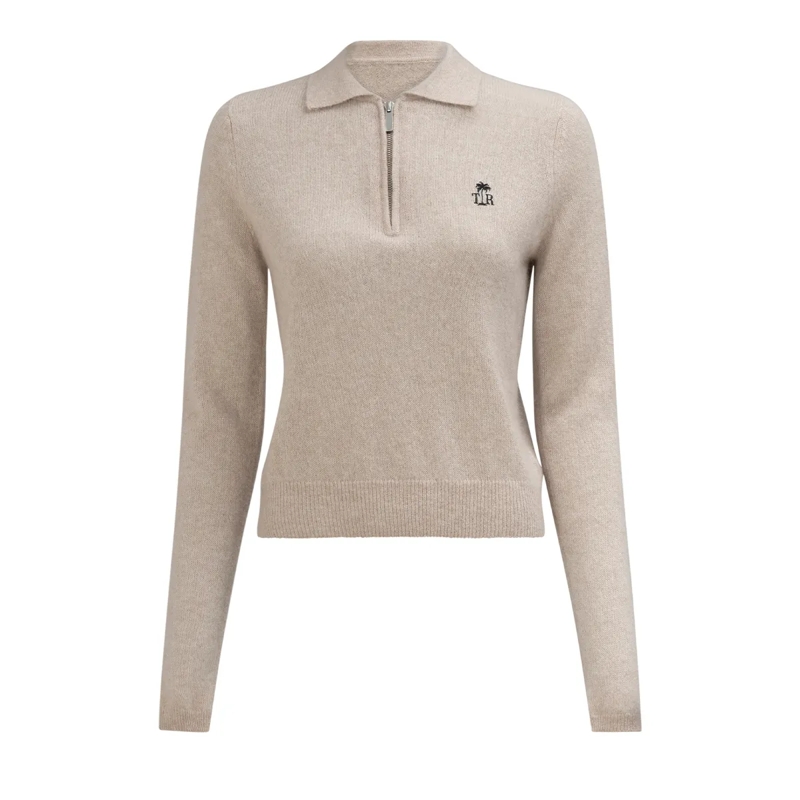 True Religion  Strick-Poloshirt AMARA beige