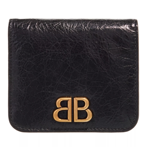 Balenciaga Credit Card Holder Black Bi-Fold Wallet
