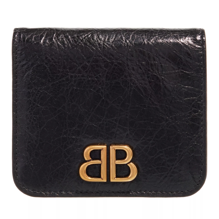 Balenciaga Credit Card Holder Black Bi Fold Portemonnaie