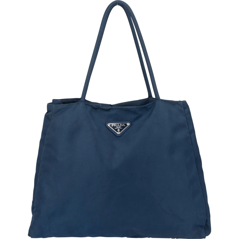 Prada Schultertasche Prada Blue Nylon Triangle Handbag blau