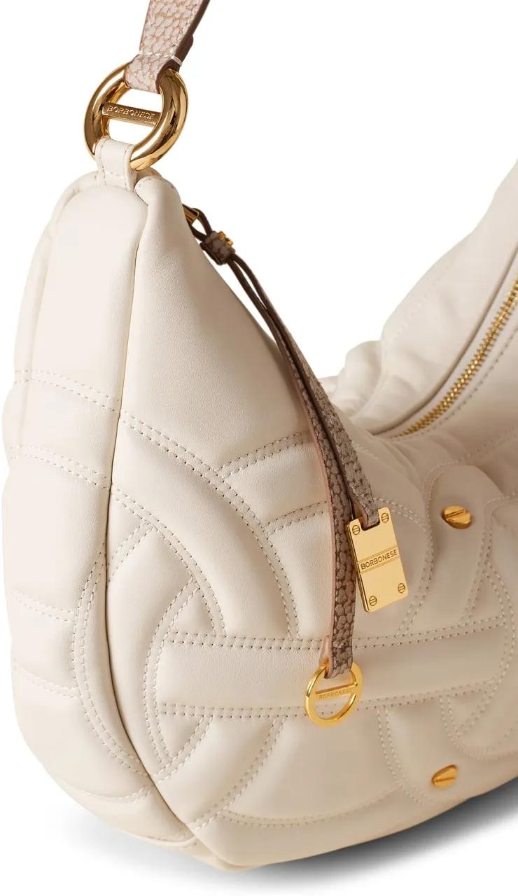 Thumbnail - Borbonese Crossbody Bags - RONDO? MEDIUM HOBO BAG - Gr. unisize - in Weiß - für Damen