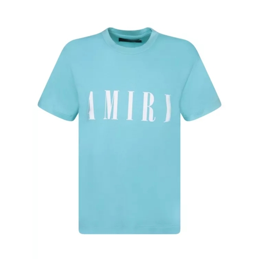 Amiri Blue Logo Print T-Shirt Blue 