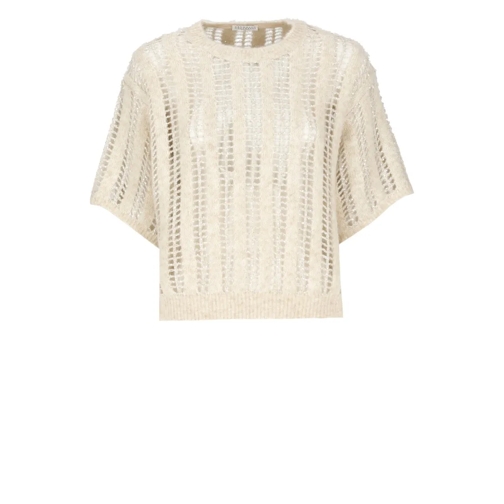 Brunello Cucinelli Pullover Wool Blend Sweater Neutrals