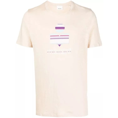 Isabel Marant Karman Logo Beige T-Shirt Neutrals 