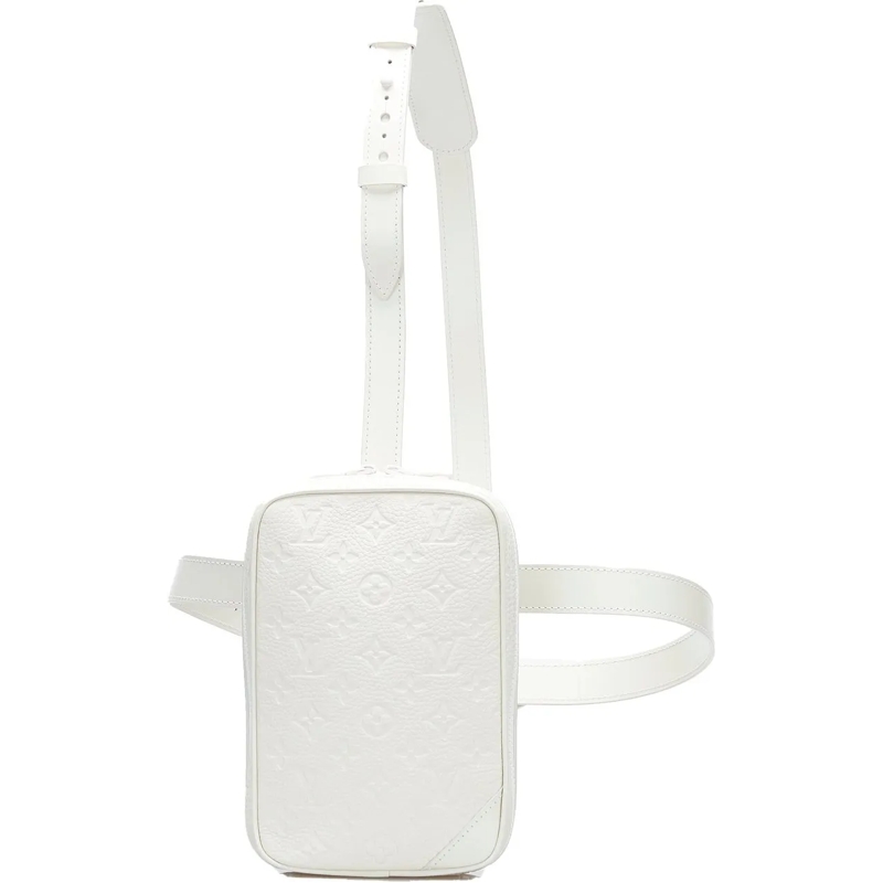 Louis Vuitton Schoudertas Monogram Taurillon Utility Side weiß