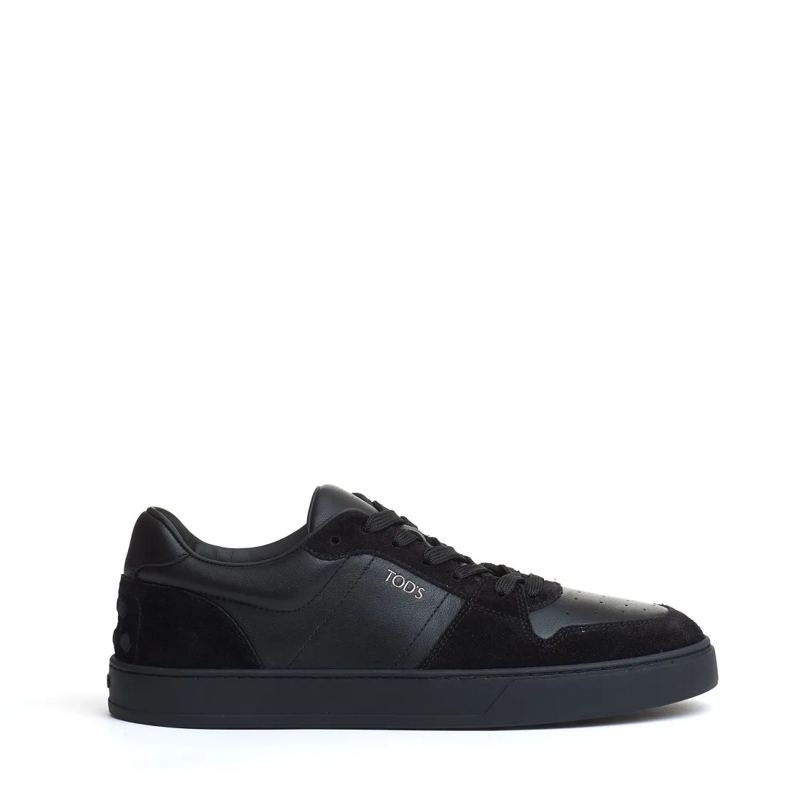 Tod's Sneaker basse Black Suede And Leather Basketball Sneakers Black