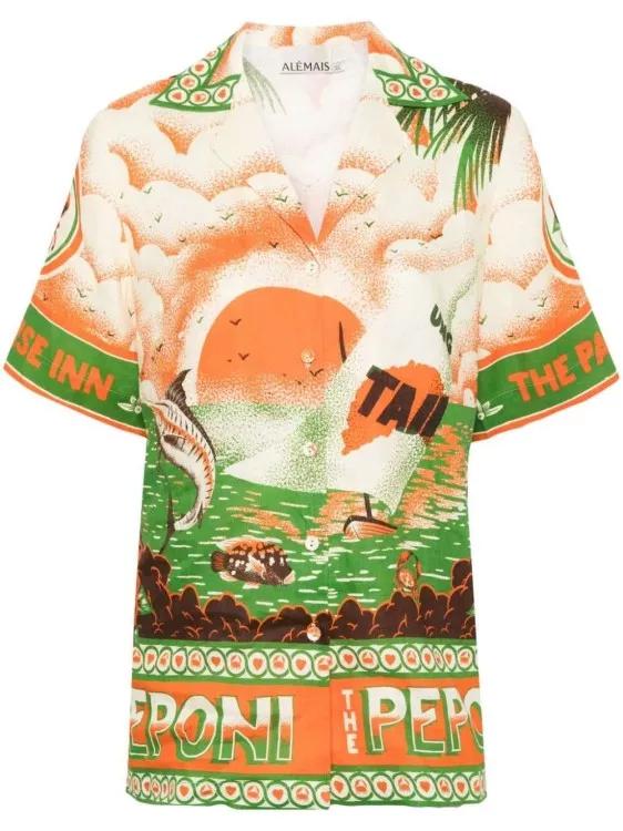 Alemais - Bungalow Artwork-Print Shirt - Größe 6 - multi