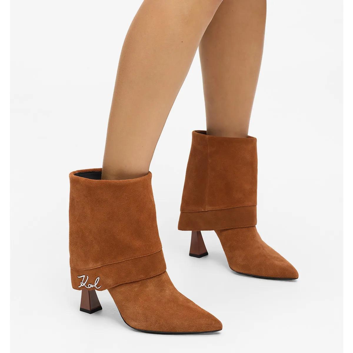 Thumbnail - Karl Lagerfeld Stiefeletten - Debutante Stiefeletten mit umgeschlagenem Schaft - Gr. 38 (EU) - in Braun - für Damen