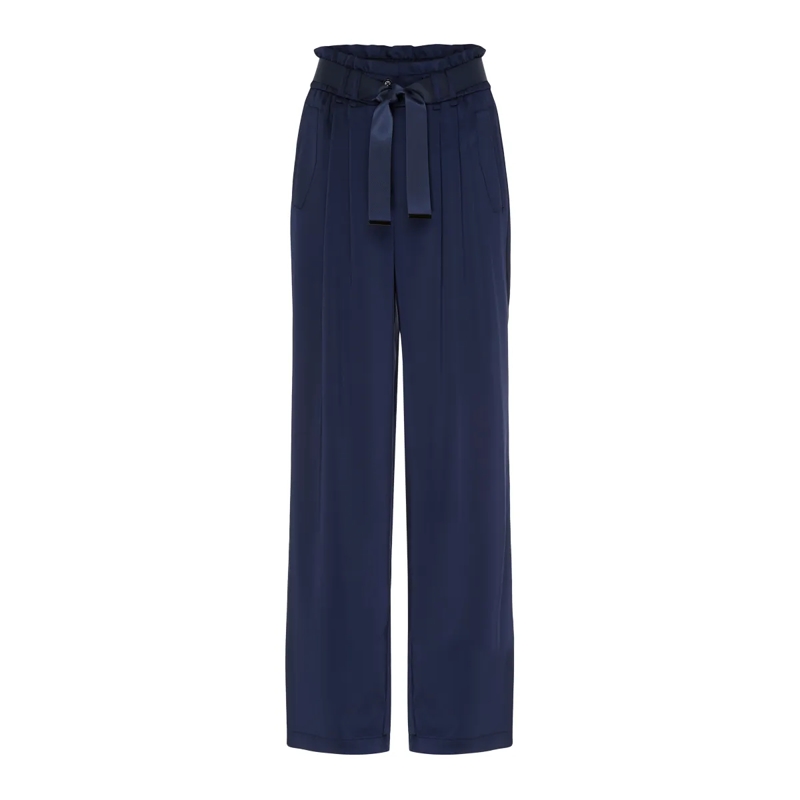 Marc Aurel Hose Satin-Hose blau