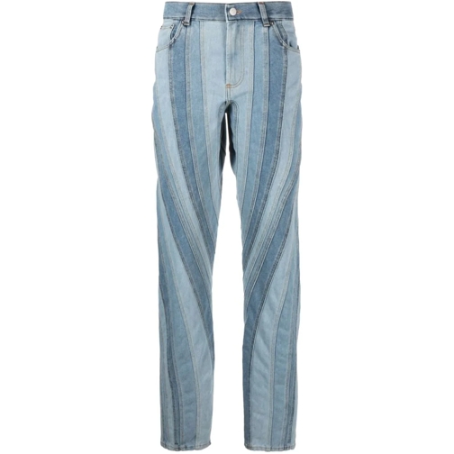 Mugler Pantalons Trousers Blue blau