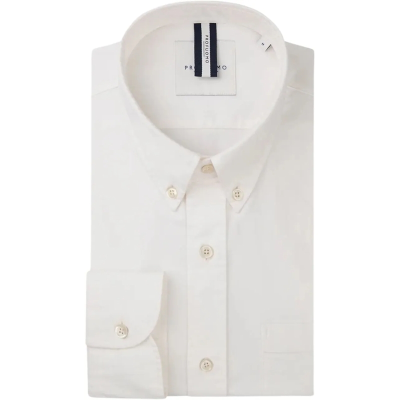 PROFUOMO  Profuomo  Lange Mouw Overhemden Off White Ppwh1004 weiß