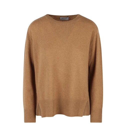 Be You Relaxed Round Neck Sweater Brown Tröja