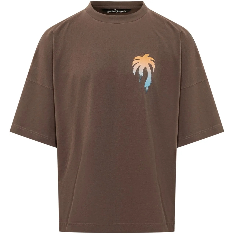 Palm Angels T-shirt T-shirt Over I Love PA con Stampa braun