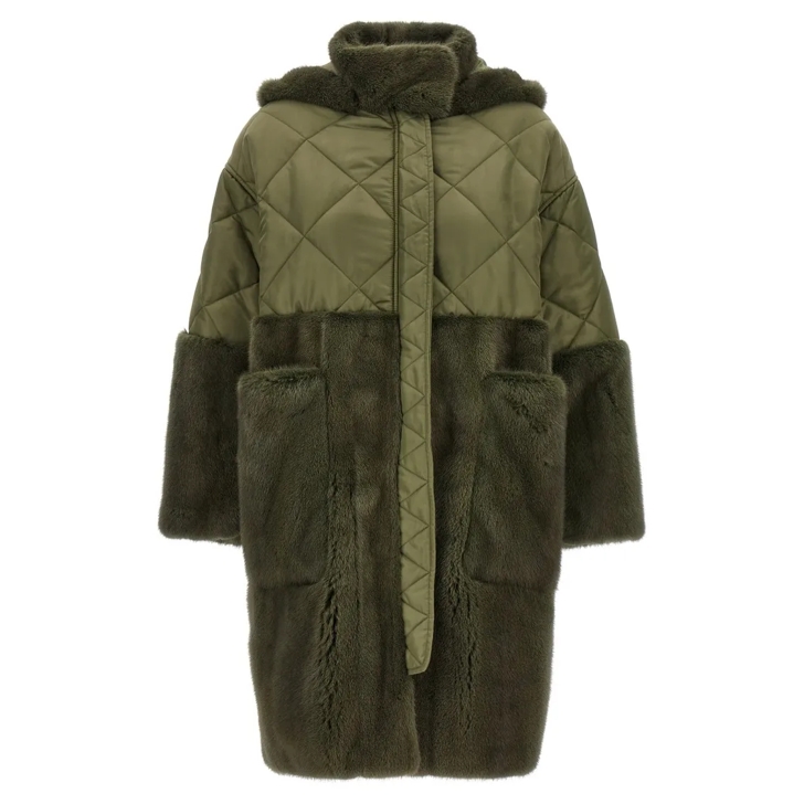その他 BLANCHA 'Nylon Diamond-Visone' long down jacket Blancha 'nylon diamond-visone' long down jacket available on