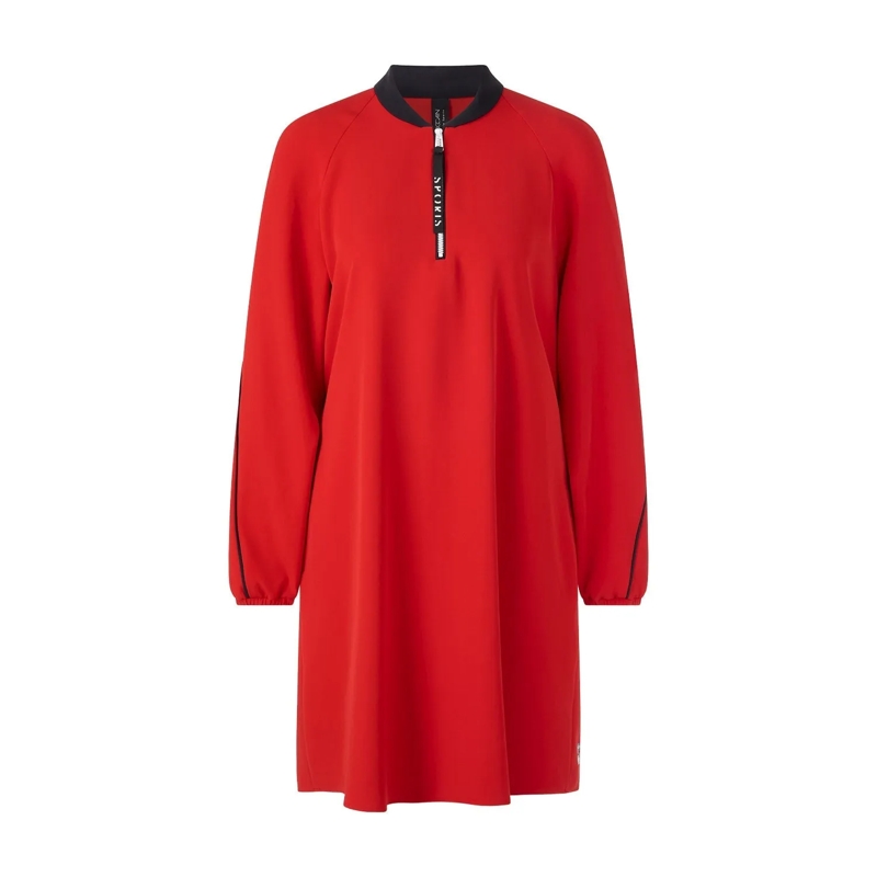 Marc Cain  Midikleid mit Reißverschlusskragen Rot