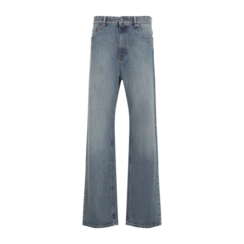 Miu Miu Jeans Straight-Leg Denim Trousers With Classic Five-Pock Blue