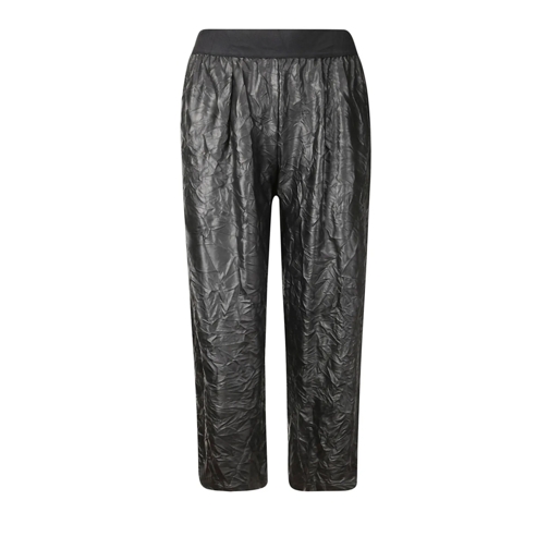 Maria Calderara  Wrinkled Soft Leg Trousers Black