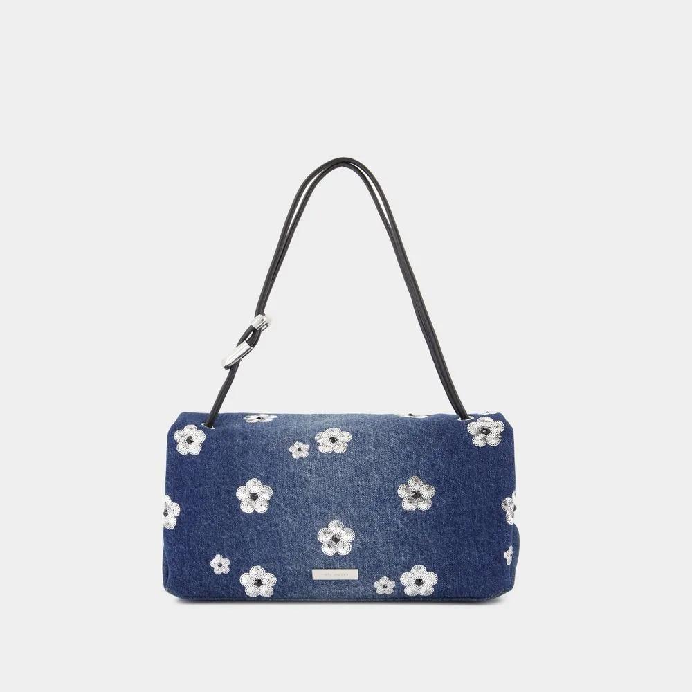 Marc Jacobs Hobo bags The Large Dual Shoulder Bag Cotton Blue in blauw