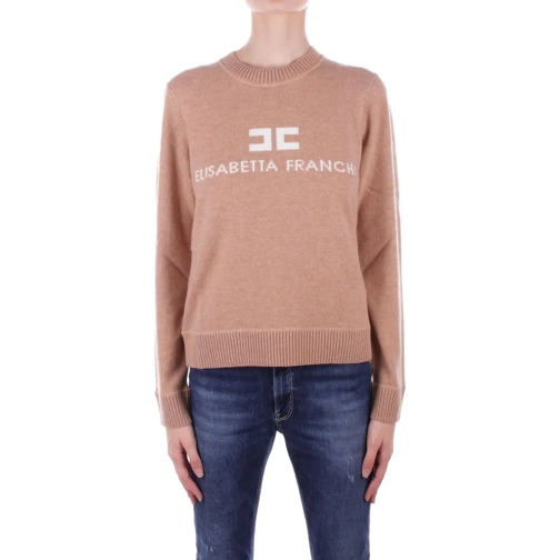 Elisabetta Franchi Sweatshirts Sweaters Camel Brown schwarz