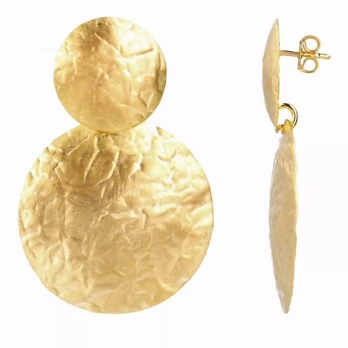 LOTT.gioielli Classic Earring Pendant Curved Round M  Gold Ohrhänger
