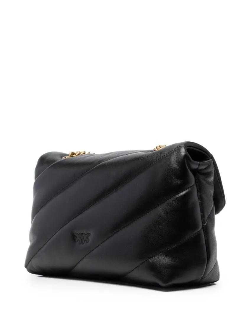pinko Hobo bags Shoulder Bag With Logo in zwart
