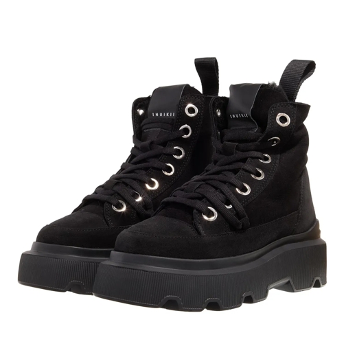 INUIKII Matilda Shearling Black Lace up Boots