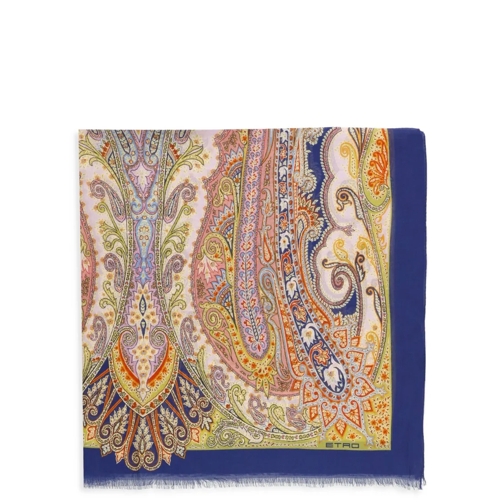 Etro Écharpe légère Multicolor Paisley Print Silk Scarf Multicolor