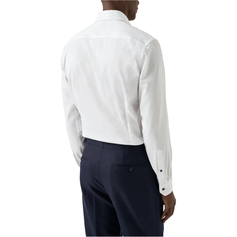 Eton  Eton Navy Details Signature Twill Shirt  Wit 10001 weiß(Image 3)