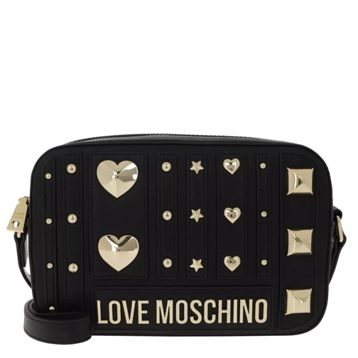 Love Moschino Logo Studded Crossbody Bag Nero Sac à bandoulière