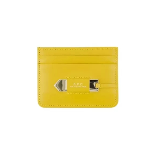 A.P.C. Charlotte Cardholder - Leather - Yellow Yellow Kaartenhouder