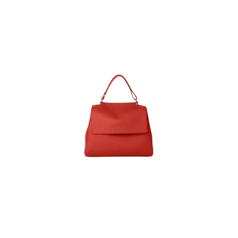 Orciani Sac à bandoulière Handbag In Soft Hammered Leather Red