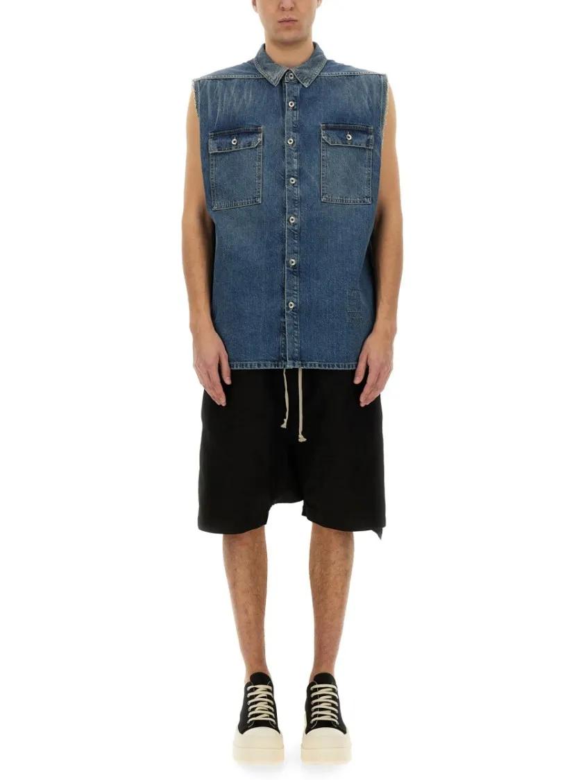 Thumbnail - Drkshdw - Sleeveless Denim Outer Shirt - Größe S - blau