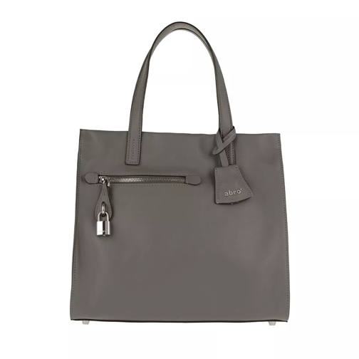 Abro Lotus Handle Bag Grey Rymlig shoppingväska