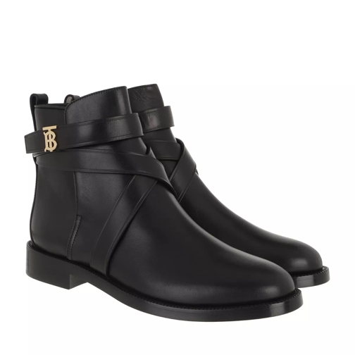 Burberry Monogram Motiv Ankle Boots Leather Black Stivaletto alla caviglia