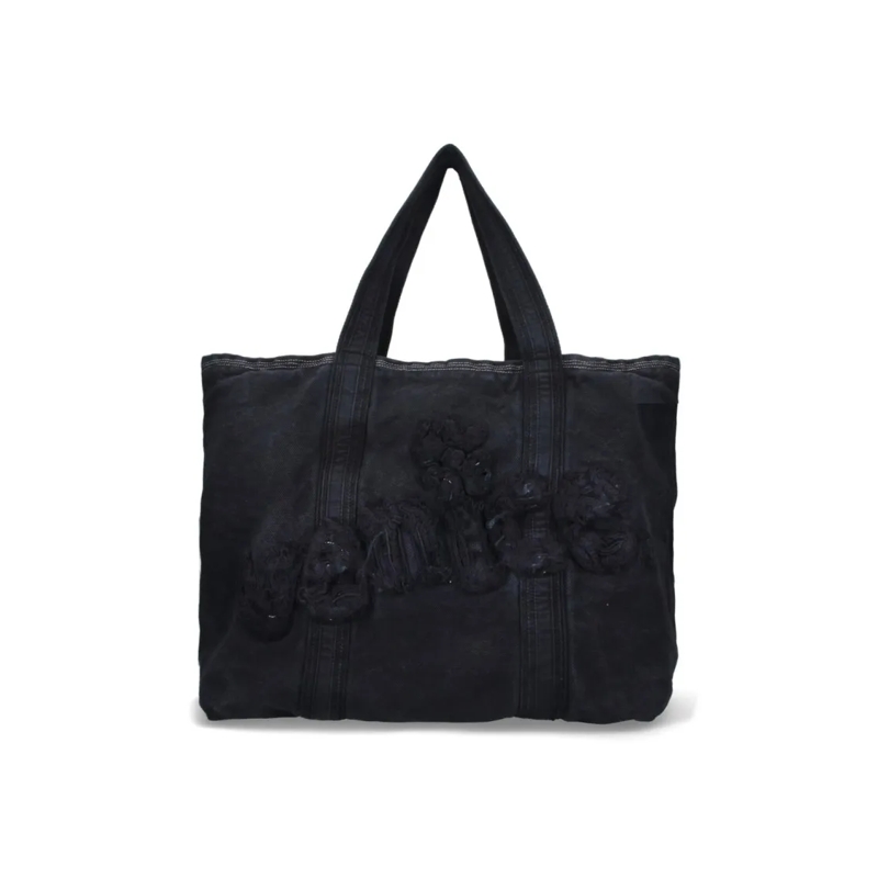 Erl Fourre-tout Oversized Black Tote Bag Black