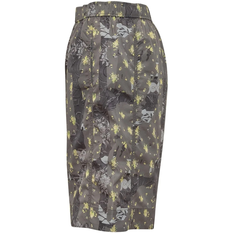 GANNI Shorts Short in Nylon con Stampa Astratta e Vita Elastici dunkelgrau(Image 3)