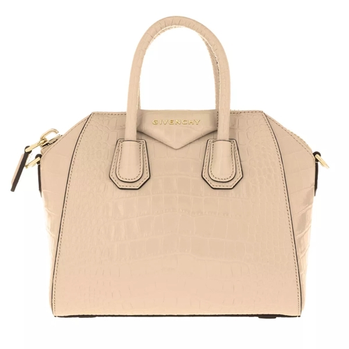 Givenchy Antigona Mini Bag Croco Effect Leather Dune Draagtas