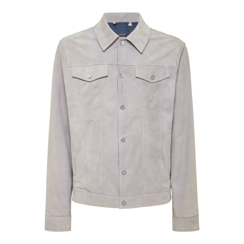 BILLIONAIRE Daunenjacke Lederjacke hell-blau